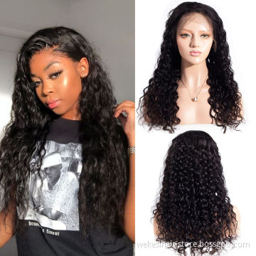 Xuchang Full Lace Wigs Virgin Hair Water Wave Wig,Unprocessed 30" Inch Malaysian Top Water Wave Full Lace Wig With Baby Hair